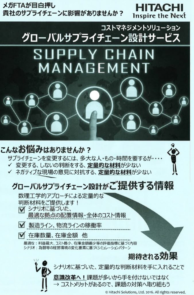 コストマネジメントソリューション　グローバルサプライチェーン設計サービス　SUPPLY CHAIN MANAGEMENT